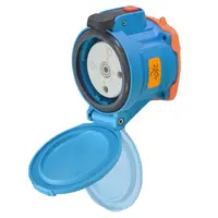 Meltric DSN60 63-64072 - DSN60 Receptacle, Poly Blue, Size 3, Type 4X, IP69, 2P+G, 60 A, 250 VAC, 60 Hz, No Aux.