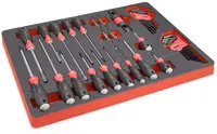 ULINE H-12739 - Organizador de Espuma con Herramientas - Juego de Desarmadores