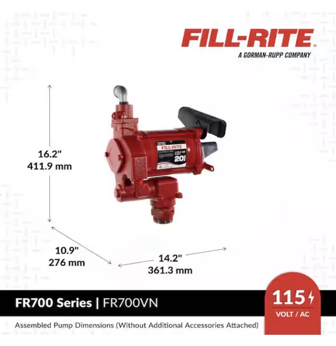 Fill-Rite FR700V Bombas de Transferencia de Combustible FR700V
