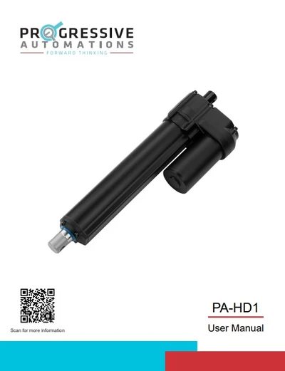 Progressive Automations PA-HD1 Actuador lineal electrico alta carga 12/24V
