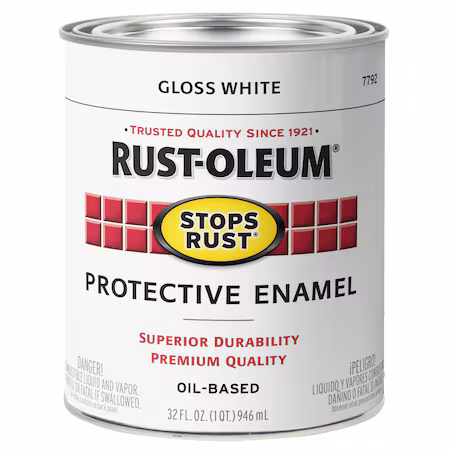 Rust-Oleum 7792502 Pintura interior/exterior brillo base aceite blanco 1qt